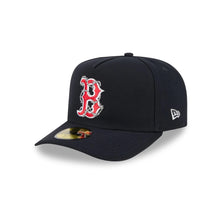 Load image into Gallery viewer, 59Fifty A-Frame Boston Red Sox Navy Barbed Wire Pre Curved Fitted Hat - Gray UV
