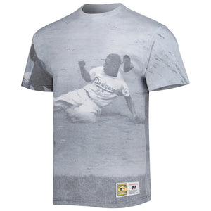 Mitchell & Ness Jackie Robinson Graphic T-Shirt - Gray