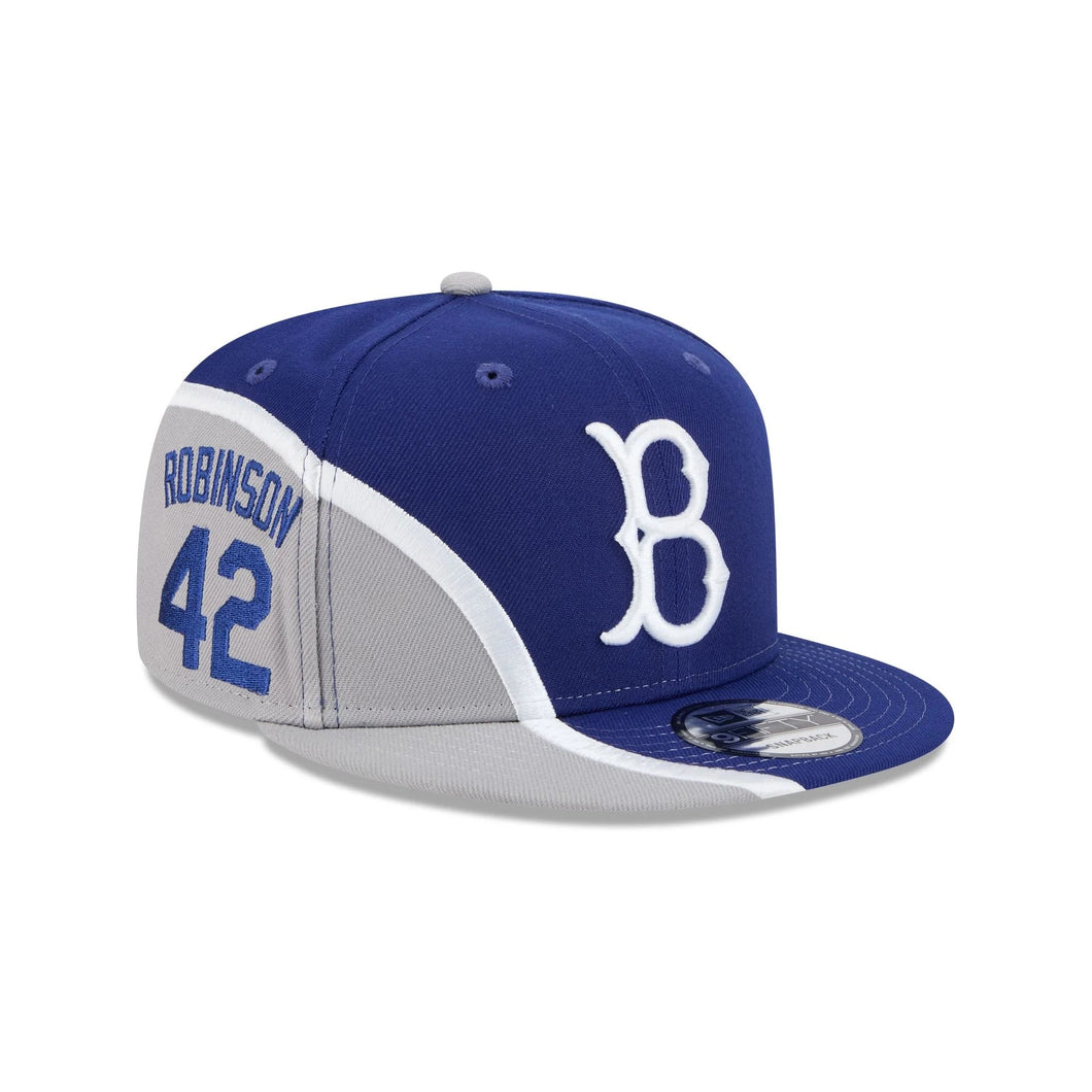 9Fifty Snapback Brooklyn Dodgers Jackie Robinson Royal/Gray - Gray UV