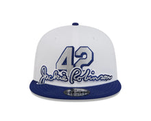 Load image into Gallery viewer, 9Fifty Snapback Brooklyn Dodgers Jackie Robinson Signature Chrome/Royal - Gray UV
