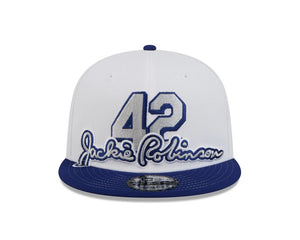 9Fifty Snapback Brooklyn Dodgers Jackie Robinson Signature Chrome/Royal - Gray UV