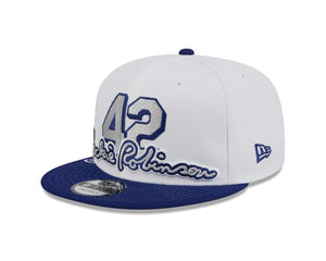 9Fifty Snapback Brooklyn Dodgers Jackie Robinson Signature Chrome/Royal - Gray UV