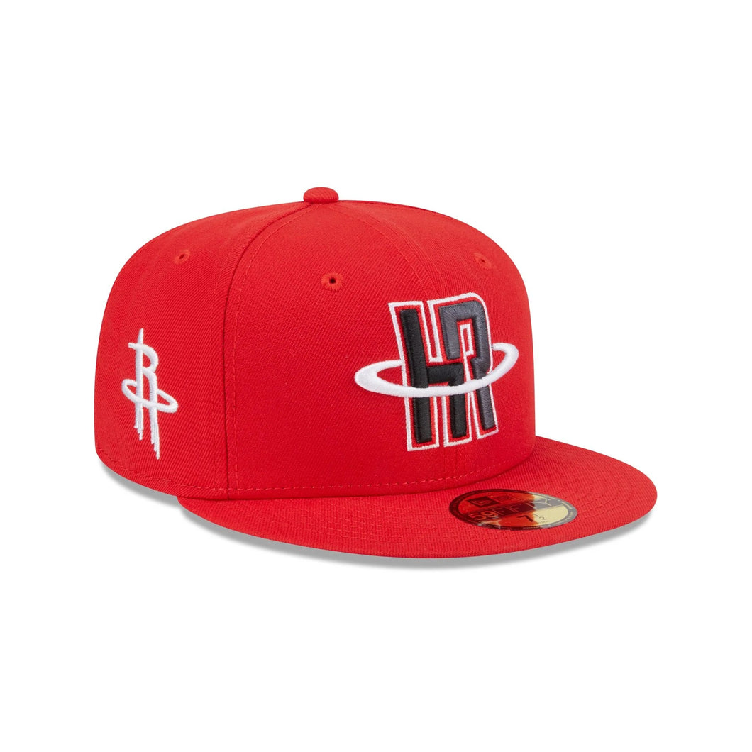 59Fifty New Era Houston Rockets Deceptor Red Fitted Hat - Gray UV