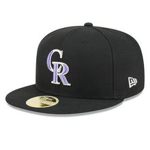 Load image into Gallery viewer, 59Fifty Colorado Rockies Black 2025 Hall of Fame Fitted Hat - Green UV
