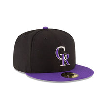 Load image into Gallery viewer, Colorado Rockies 2017 Alternate Authentic Collection 59Fifty Fitted On-Field - Black UV
