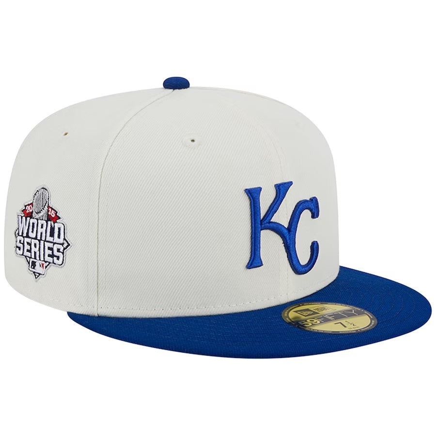 59Fifty Kansas City Royals 2015 World Series 2-tone White/Royal - Gray  UV