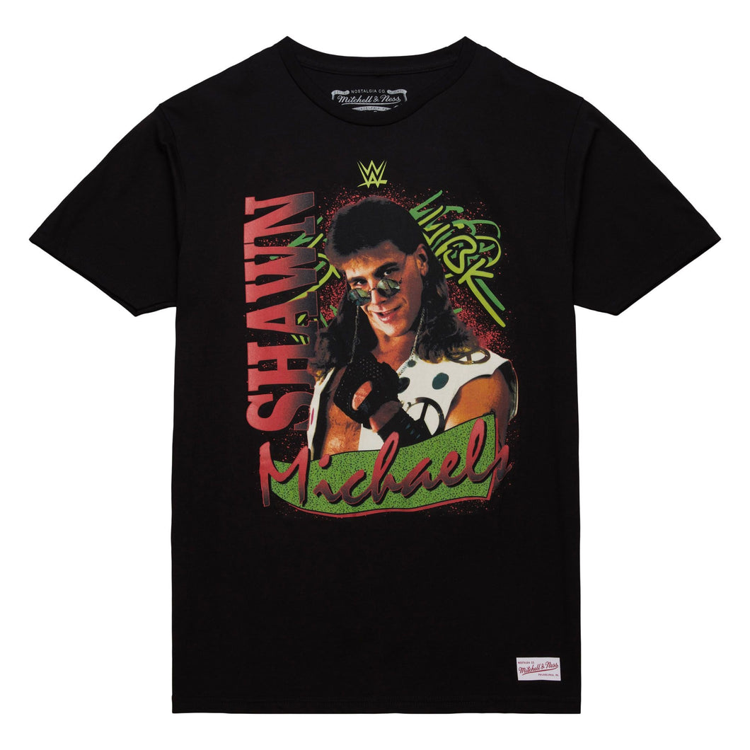 Mitchell & Ness WrestleMania Legends HBK Shawn Michaels T-Shirt - Black