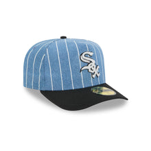 Load image into Gallery viewer, 59Fifty A-Frame Chicago White Sox Blue Parallel Pre Curved Fitted Hat - Gray UV

