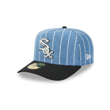 Load image into Gallery viewer, 59Fifty A-Frame Chicago White Sox Blue Parallel Pre Curved Fitted Hat - Gray UV
