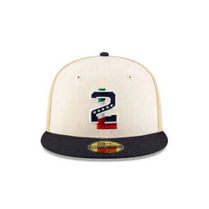 59Fifty LMB Tecos De Los Dos Laredos Game Cap ALT Chrome/Tan/Navy - Black UV