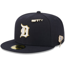 Load image into Gallery viewer, 59Fifty Detroit Tigers Navy 2025 59FIFTY Day Fitted Hat - Gold UV
