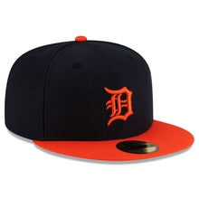 Load image into Gallery viewer, Detroit Tigers Alternate Authentic Collection 59Fifty Fitted On-Field Navy/Orange - Black UV
