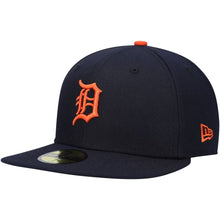 Load image into Gallery viewer, Detroit Tigers Road Authentic Collection 59Fifty Fitted On-Field Navy - Black UV

