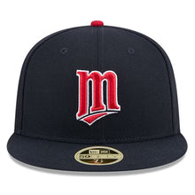 Load image into Gallery viewer, 59Fifty Minnesota Twins Navy 2025 Hall of Fame Fitted Hat - Green UV

