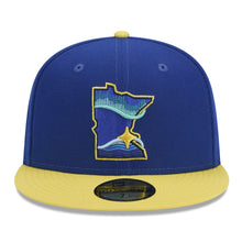 Load image into Gallery viewer, 59Fifty Minnesota Twins Blue/Yellow City Connect Fitted Hat  - Navy UV
