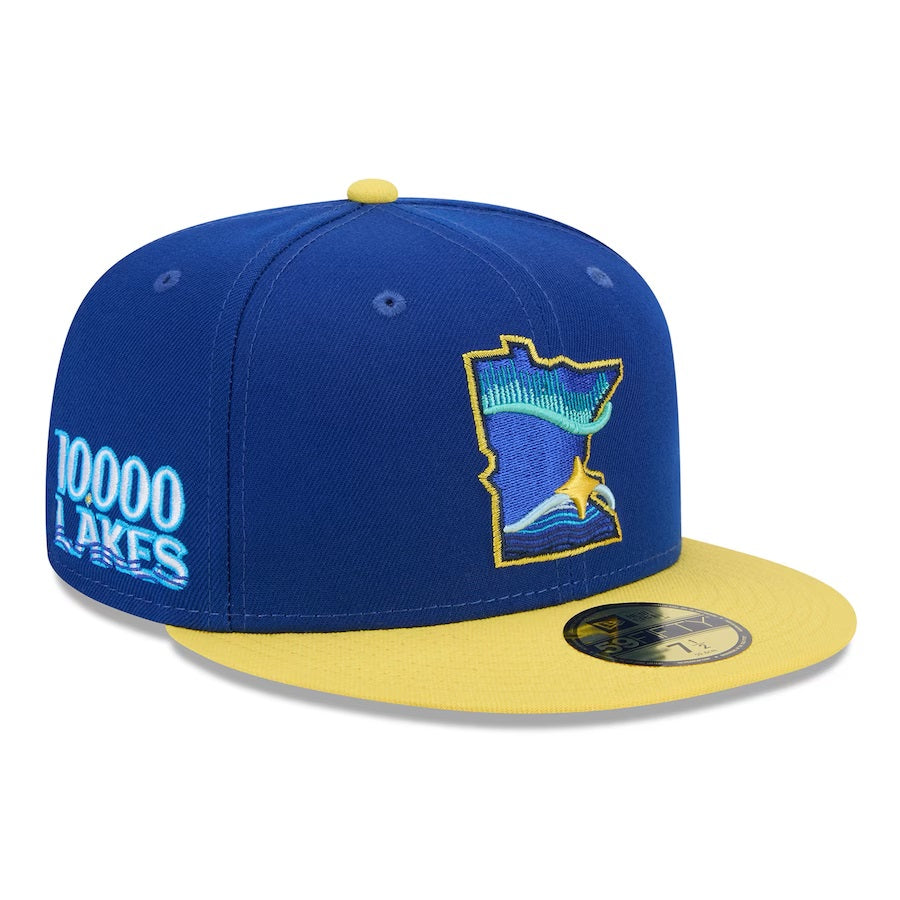 59Fifty Minnesota Twins Blue/Yellow City Connect Fitted Hat  - Navy UV