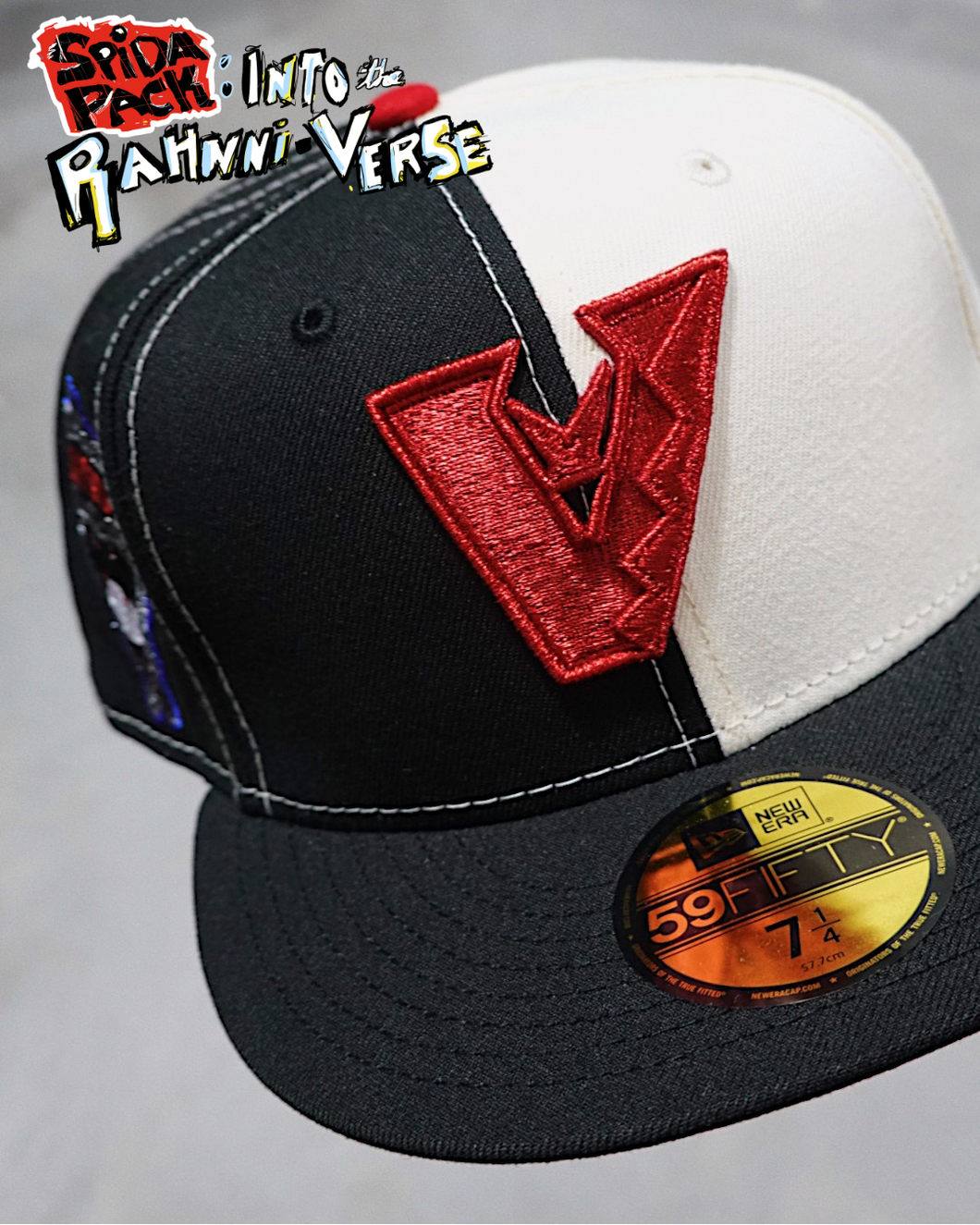 あ*様 STONE  ロゴ ビッグワッペン VENOM DBACKS] 59FIFTY ARIZONA DIAMONDBACKS BLACK/WHITE - PINK UV