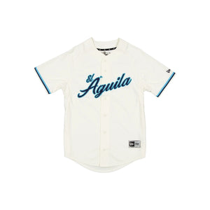 2025 New Era Liga Mexicana LMB 100th Anniversary El Aguila de Veracruz Authentic Home Jersey - White