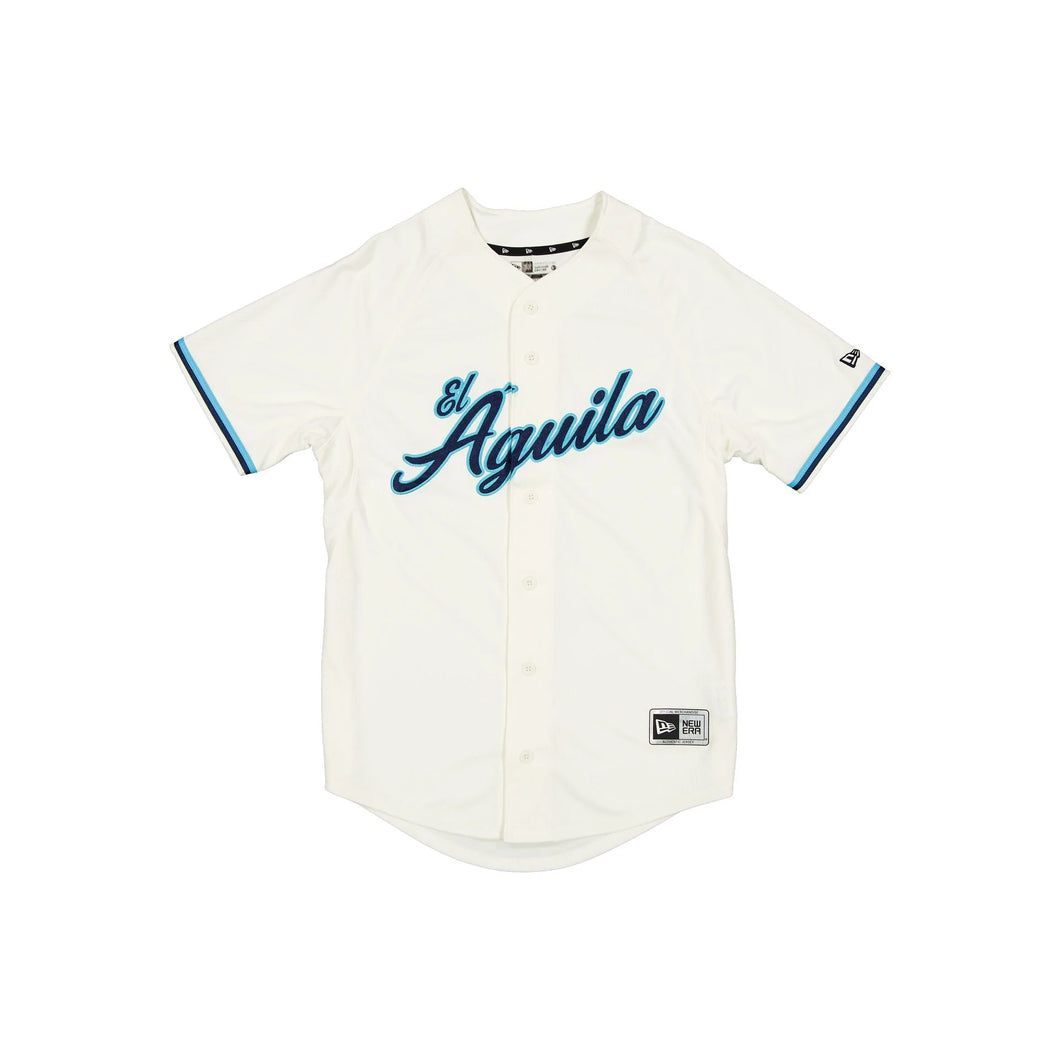 2025 New Era Liga Mexicana LMB 100th Anniversary El Aguila de Veracruz Authentic Home Jersey - White