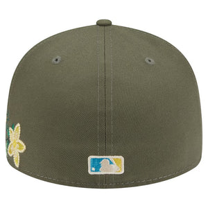 59Fifty Washington Nationals New Era Olive Tonal Floral Pre Curved Fitted Hat - Green UV