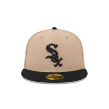 Load image into Gallery viewer, 59Fifty Chicago White Sox 2T Camel/Black Fitted Hat - Gray UV

