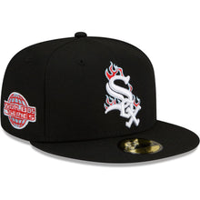 Load image into Gallery viewer, 59Fifty Chicago White Sox New Era Black 2005 World Series Team Fire - Icy UV
