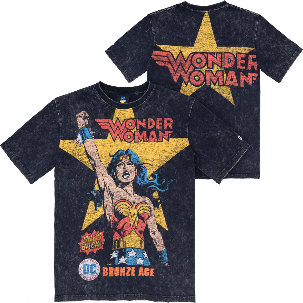 Men's New Era X DC Wonder Woman Logo Collection T-Shirt - Black