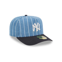 Load image into Gallery viewer, 59Fifty A-Frame New York Yankees Blue Parallel Pre Curved Fitted Hat - Gray UV
