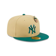 Load image into Gallery viewer, 59Fifty New York Yankees Elements 2-Tone Vegas Gold/Green - Gray UV
