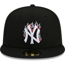 Load image into Gallery viewer, 59Fifty New York Yankees New Era Black 1996 World Series Team Fire - Icy UV
