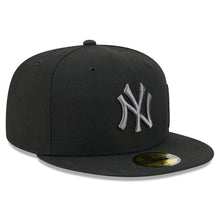 Load image into Gallery viewer, 59Fifty New Era New York Yankees Side Script Black - Grey UV
