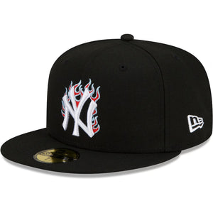 59Fifty New York Yankees New Era Black 1996 World Series Team Fire - Icy UV