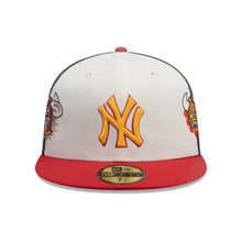 Load image into Gallery viewer, 59Fifty New Era New York Yankees MLB City Element Dominican Republic White/Graphite Fitted Hat - Dark Yellow UV
