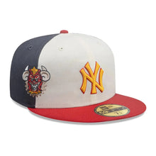 Load image into Gallery viewer, 59Fifty New Era New York Yankees MLB City Element Dominican Republic White/Graphite Fitted Hat - Dark Yellow UV
