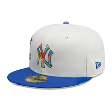 Load image into Gallery viewer, 59Fifty New Era New York Yankees MLB City Element El Salvador White/Blue Fitted Hat - Green UV
