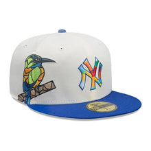 Load image into Gallery viewer, 59Fifty New Era New York Yankees MLB City Element El Salvador White/Blue Fitted Hat - Green UV
