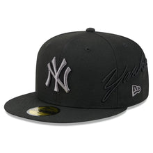 Load image into Gallery viewer, 59Fifty New Era New York Yankees Side Script Black - Grey UV
