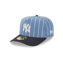 Load image into Gallery viewer, 59Fifty A-Frame New York Yankees Blue Parallel Pre Curved Fitted Hat - Gray UV
