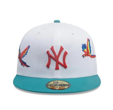 Load image into Gallery viewer, 59Fifty New Era New York Yankees MLB City Element Honduras White/Green Fitted Hat - Feather UV
