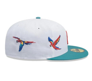 59Fifty New Era New York Yankees MLB City Element Honduras White/Green Fitted Hat - Feather UV