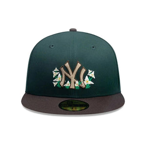 59Fifty New Era New York Yankees MLB City Element Guatemala Green/Brown Fitted Hat - Tan UV