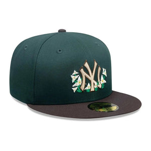 59Fifty New Era New York Yankees MLB City Element Guatemala Green/Brown Fitted Hat - Tan UV