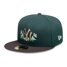 Load image into Gallery viewer, 59Fifty New Era New York Yankees MLB City Element Guatemala Green/Brown Fitted Hat - Tan UV
