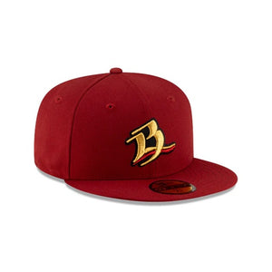 59Fifty LMB Bravos de Leon Alternate Game Cap Classic Dark Red - Black UV