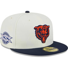 Load image into Gallery viewer, 59Fifty Chicago Bears Super Bowl XX Retro 2-tone White/Navy - Gray  UV
