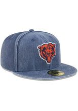 Load image into Gallery viewer, 59Fifty New Era Navy Blue Washed Chicago Bears "Bear Face" Fitted- Grey UV
