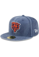 Load image into Gallery viewer, 59Fifty New Era Navy Blue Washed Chicago Bears "Bear Face" Fitted- Grey UV

