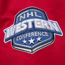 Load image into Gallery viewer, Mitchell &amp; Ness Men&#39;s Chicago Blackhawks Prime Time Full Snap Satin Jacket - Black/Red
