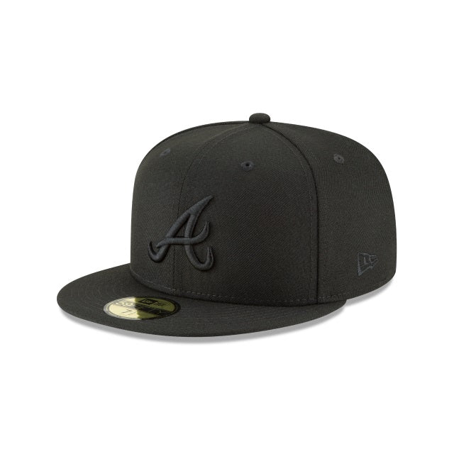 59Fifty Atlanta Braves MLB Basic Black on Black - Grey UV