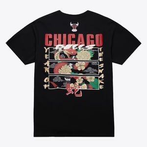 Men's Mitchell & Ness Chicago Bulls Asian Heritage Short Sleeve T-Shirt - Black